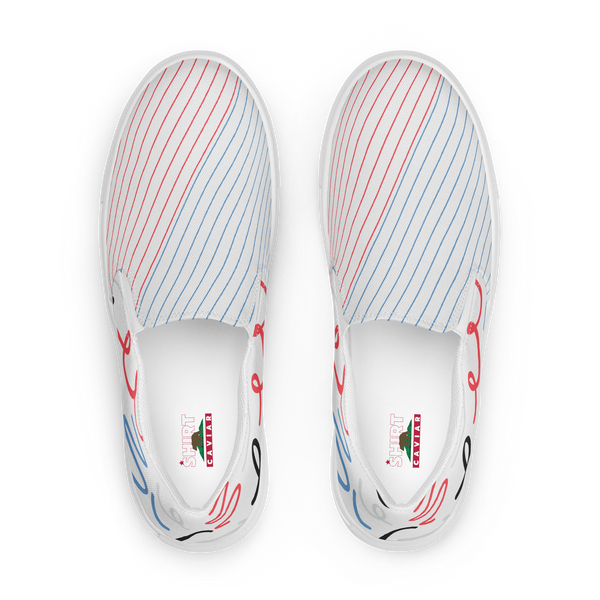 Scribble Caviar Men’s slip-on canvas shoes