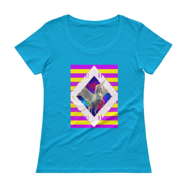 The Unicorn Ladies' Scoopneck T-Shirt - Shirt Caviar