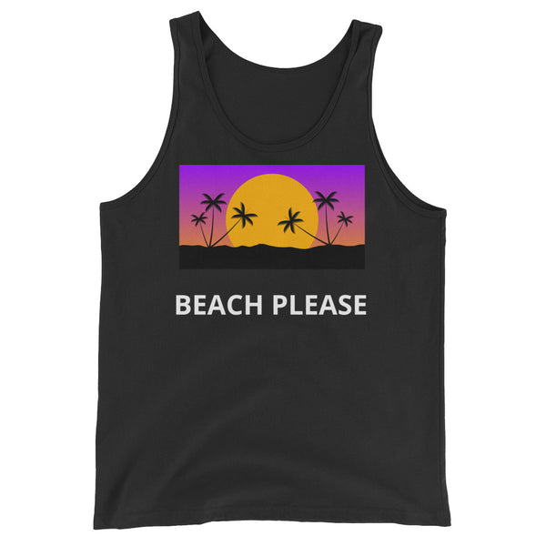 Beach Please! Unisex Tank Top - Shirt Caviar