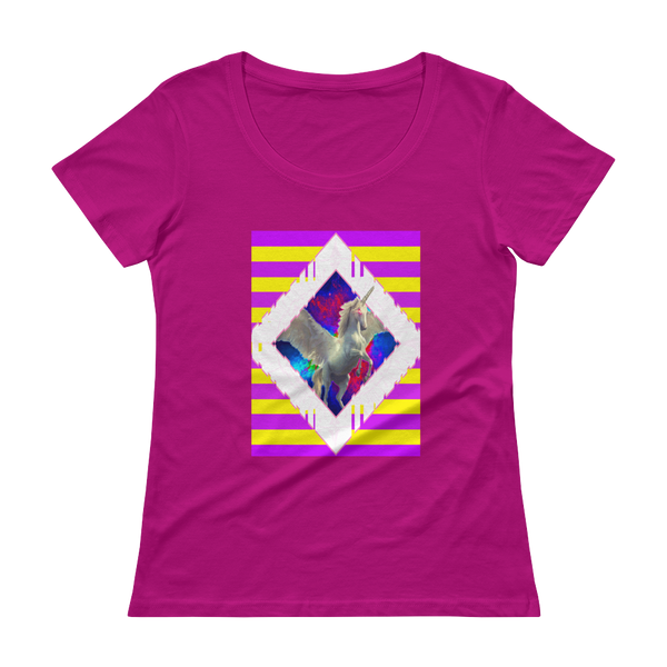 The Unicorn Ladies' Scoopneck T-Shirt - Shirt Caviar