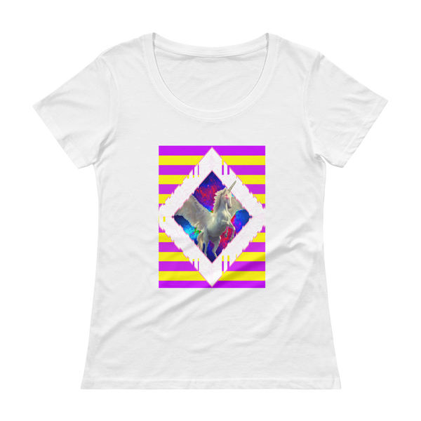 The Unicorn Ladies' Scoopneck T-Shirt - Shirt Caviar