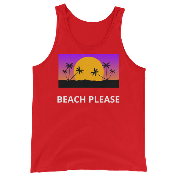 Beach Please! Unisex Tank Top - Shirt Caviar