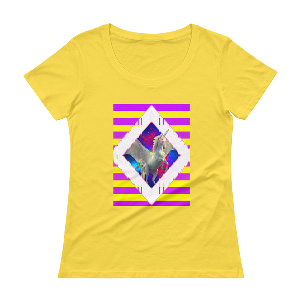 The Unicorn Ladies' Scoopneck T-Shirt - Shirt Caviar