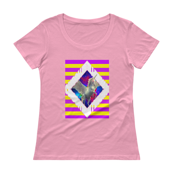 The Unicorn Ladies' Scoopneck T-Shirt - Shirt Caviar
