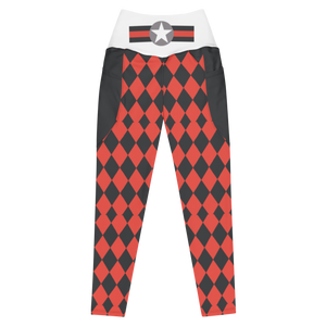 Red Caviar Leggings with pockets