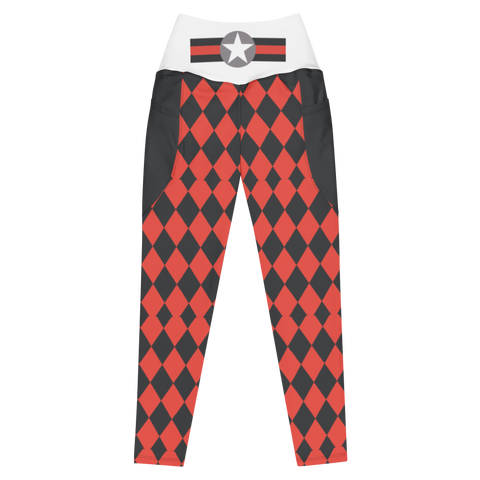 Red Caviar Leggings with pockets