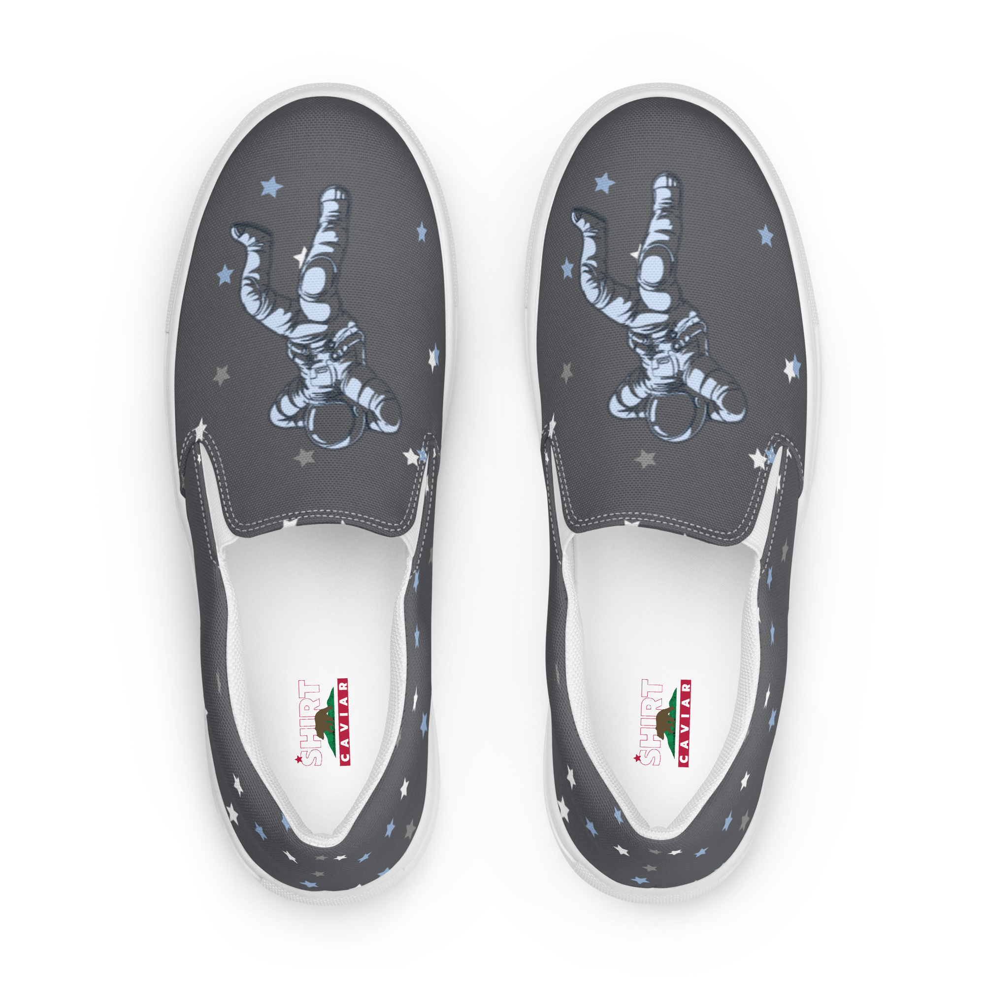 Gray Caviar Men’s slip-on canvas shoes