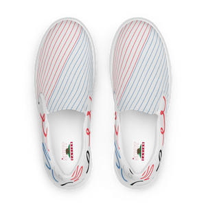 Scribble Caviar Men’s slip-on canvas shoes