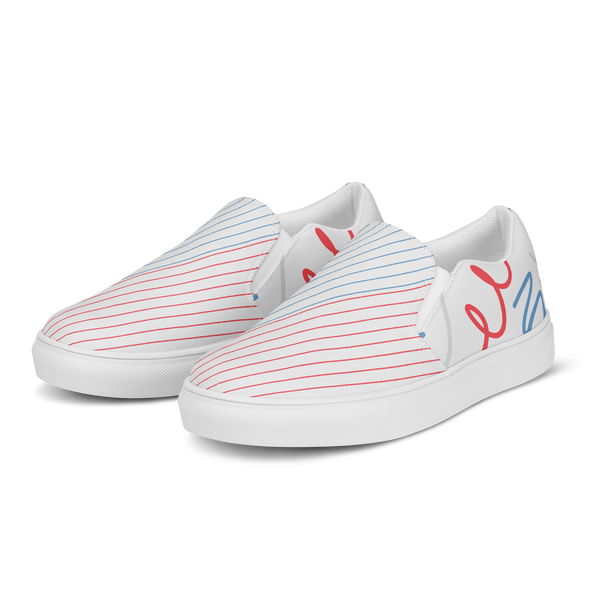 Scribble Caviar Men’s slip-on canvas shoes