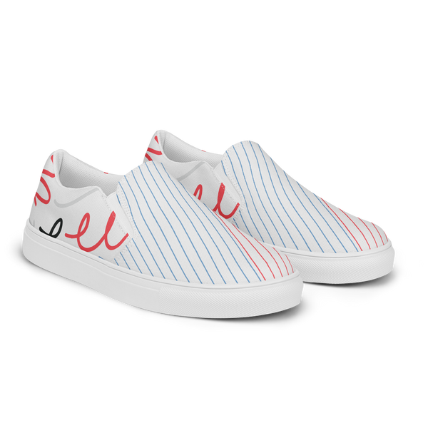 Scribble Caviar Men’s slip-on canvas shoes