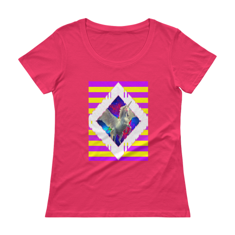 The Unicorn Ladies' Scoopneck T-Shirt - Shirt Caviar 