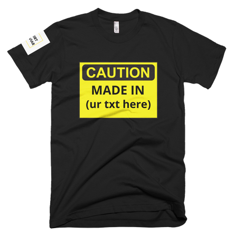 Adult Caution Customizable Shirt Unisex - Shirt Caviar 