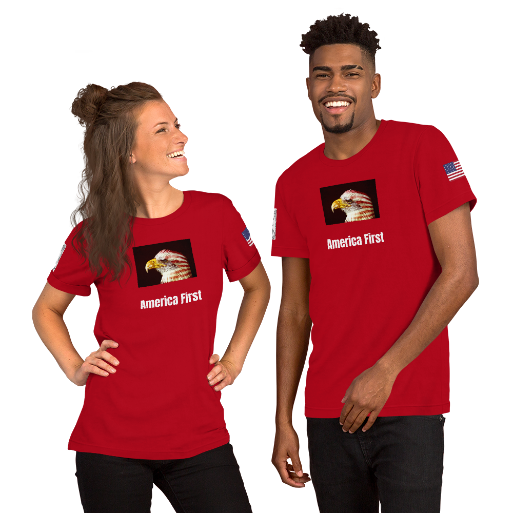 America First Short-Sleeve Unisex T-Shirt - Shirt Caviar 