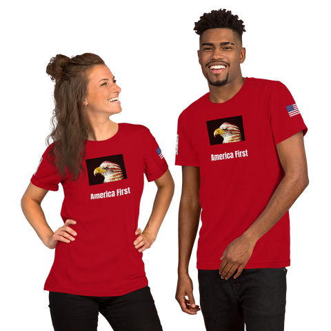 America First Short-Sleeve Unisex T-Shirt - Shirt Caviar 