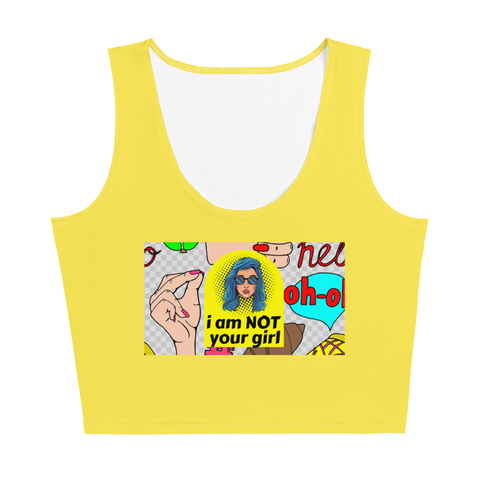 NOT Your Girl Cut & Sew Crop Top - Shirt Caviar 
