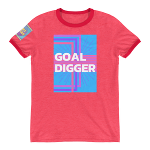 Goal Digger Ringer T-Shirt - Shirt Caviar 