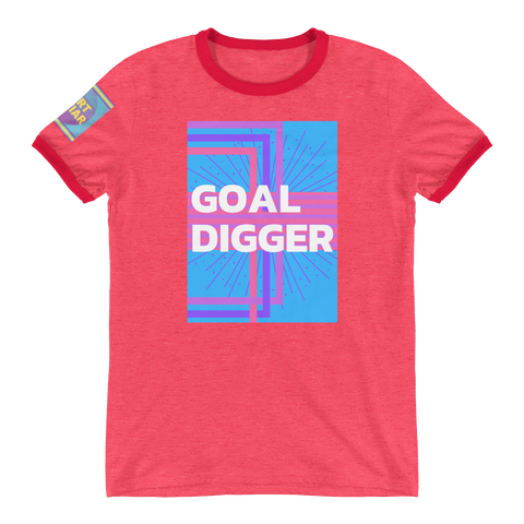 Goal Digger Ringer T-Shirt - Shirt Caviar 