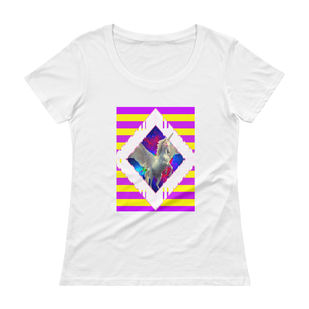 The Unicorn Ladies' Scoopneck T-Shirt - Shirt Caviar 