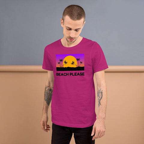 Beach Please! Short-Sleeve Unisex T-Shirt - Shirt Caviar 