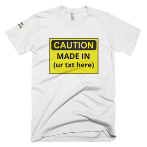 Adult Caution Customizable Shirt Unisex - Shirt Caviar 