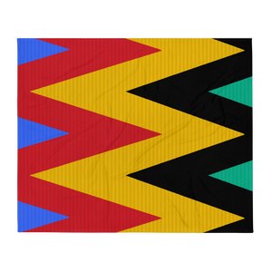 Kente Kaviar Throw Blanket