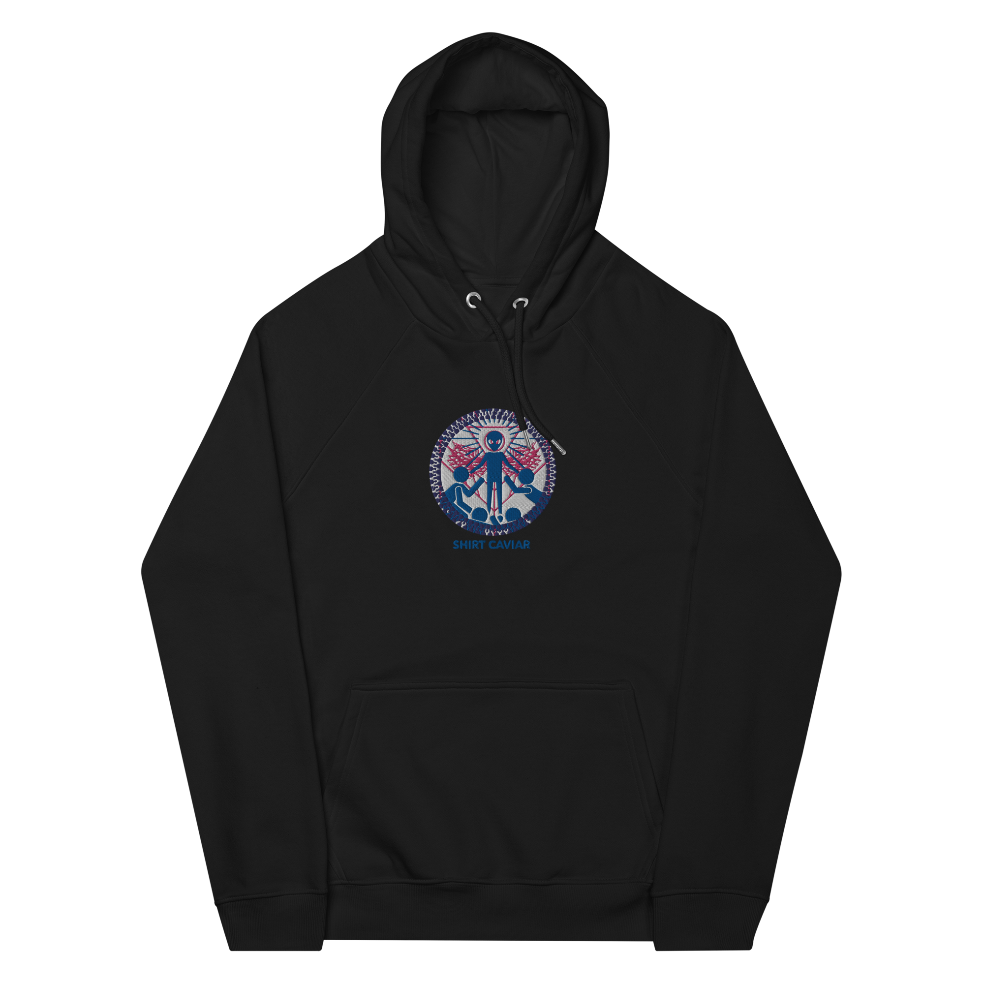 UFOMG EMBROIDERED Unisex eco raglan hoodie