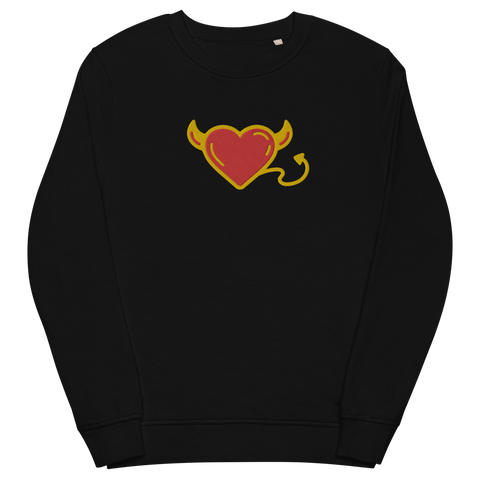 Satans Heart EMBROIDERED Unisex organic sweatshirt